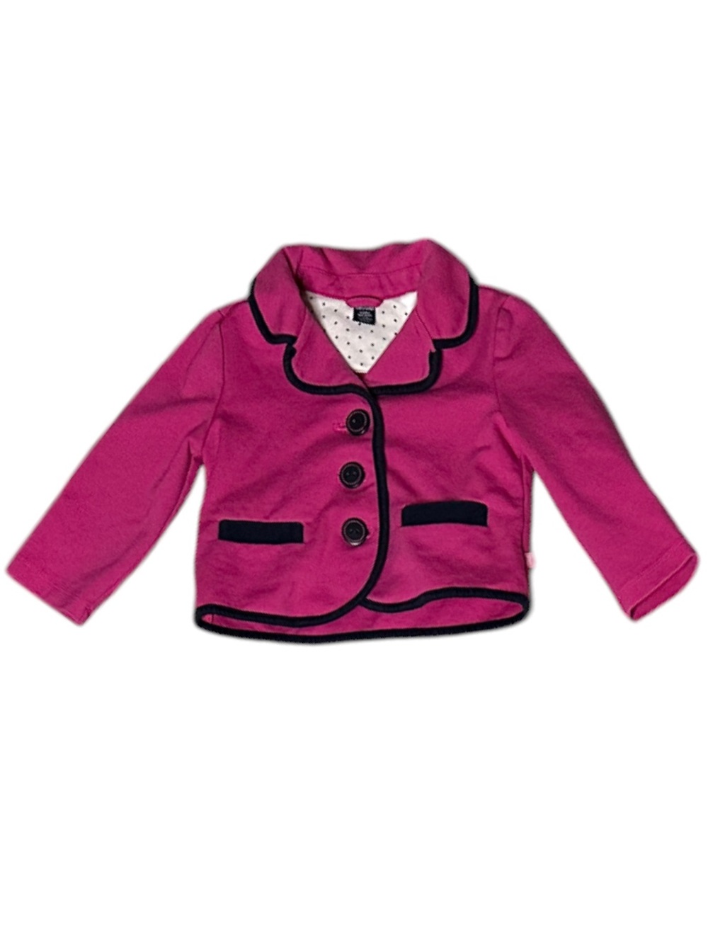 GAP Girls Hot Pink Jacket with Black Trim